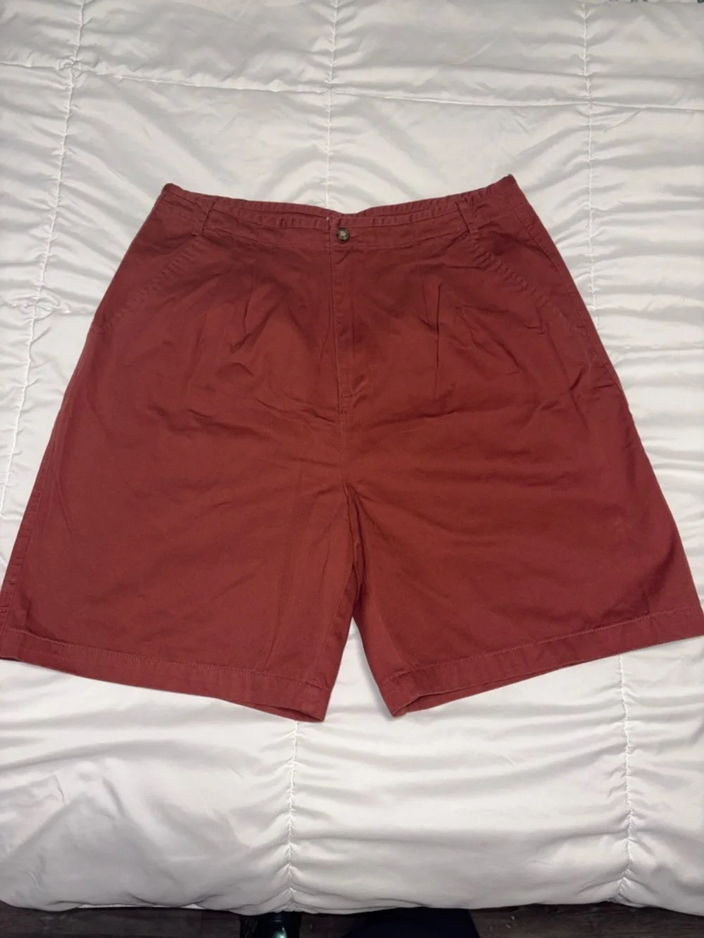 The Territory Ahead Men’s Pleated Chino Baggy Cotton Shorts Size Large 14